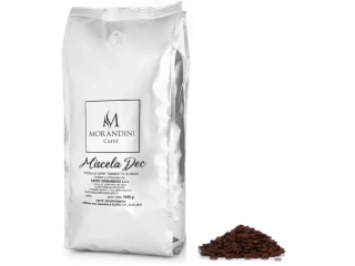 Zrnková káva Caffe Morandini DEC Bezkofeinová 1kg Arabica - Robusta